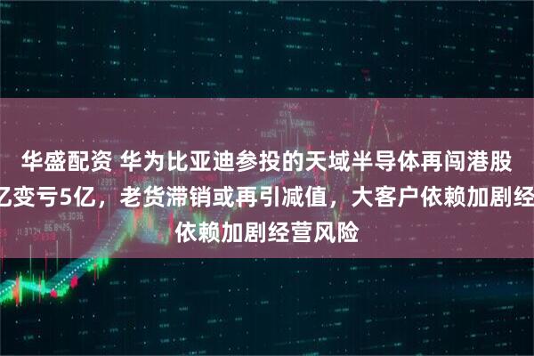 华盛配资 华为比亚迪参投的天域半导体再闯港股：赚1亿变亏5亿，老货滞销或再引减值，大客户依赖加剧经营风险